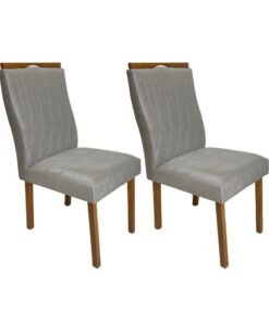 Conjunto Cadeiras Genova 2 unidade - Cinamomo/Bege