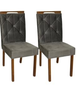 Conjunto Cadeiras Jasmim 2 unidades - Cinamomo/Marrom