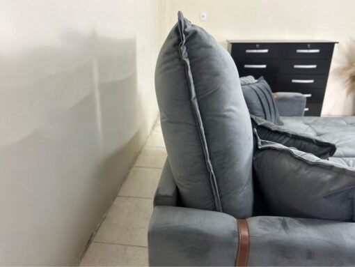 Sofá Cama Chicago Plus 1.80m - Cinza Veludo - Imagem 3