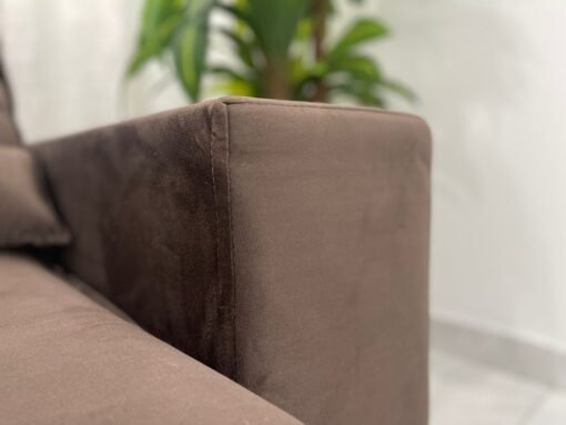 Sofá Retrátil Reclinável Small 2.30m - Marrom Veludão - Imagem 3