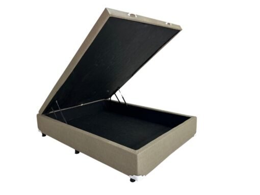 Base Box Baú Classic casal - Bege corino