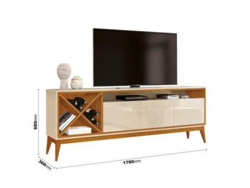 Rack Merlot 58" - Off White/Cedro - Imagem 2