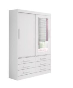 Guarda-Roupa Meridian 2 portas e 6 gavetas - Branco
