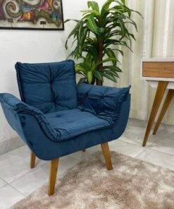 Poltrona Opala - Azul Veludão