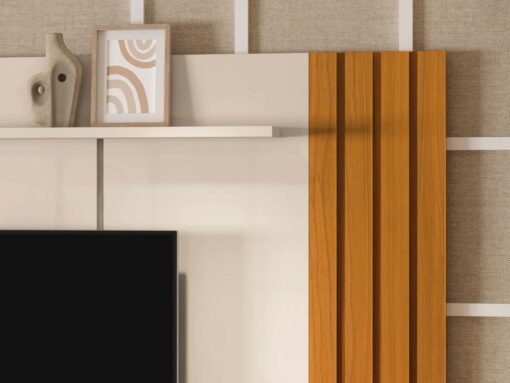 Painel Veyron 2.45 75"- Off White/Cedro - Imagem 3