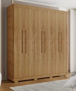 Guarda-Roupa Porto Bello Plus 6 portas - Cedro