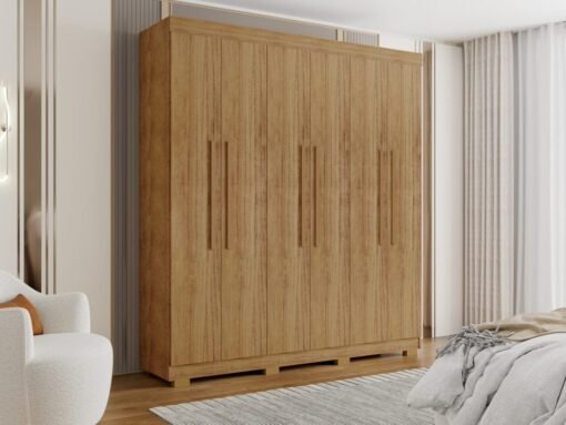 Guarda-Roupa Porto Bello Plus 6 portas - Cedro