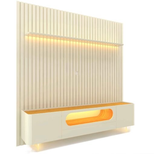 Rack com Painel Nobre 85" - Off White - Imagem 2