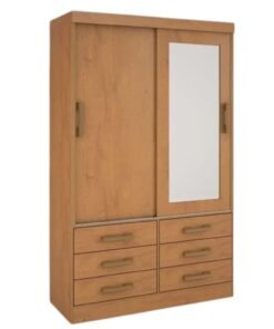 Guarda-Roupa Meridian 2 portas e 6 gavetas - Carvalho