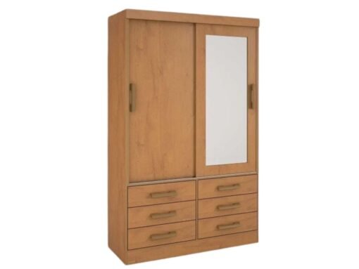 Guarda-Roupa Meridian 2 portas e 6 gavetas - Carvalho