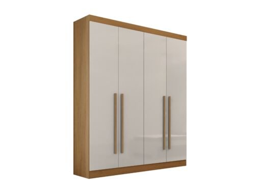 Guarda-Roupa Da Vinci Plus 4 portas e 3 gavetas - Cinamomo/Off White