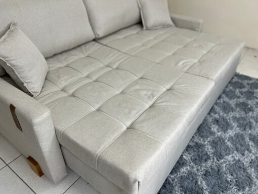 Sofá Cama/Retrátil Chicago 2.20m - Bege Linho - Imagem 2