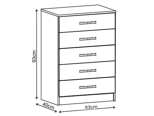 Cômoda Evidência 5 gavetas - Demolição - Imagem 3