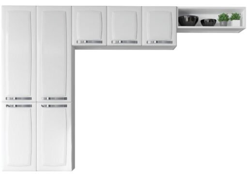 Cozinha Completa Rose 3 peças Aço - Branco