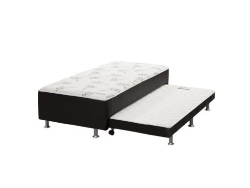 Cama box Union Solteiro com Auxiliar - 88x188x43