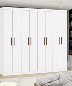 Guarda-Roupa Rubi 8 Portas e 4 Gavetas -  Branco