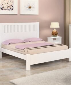Cama Casal Primícia Plus - Branco Ripado