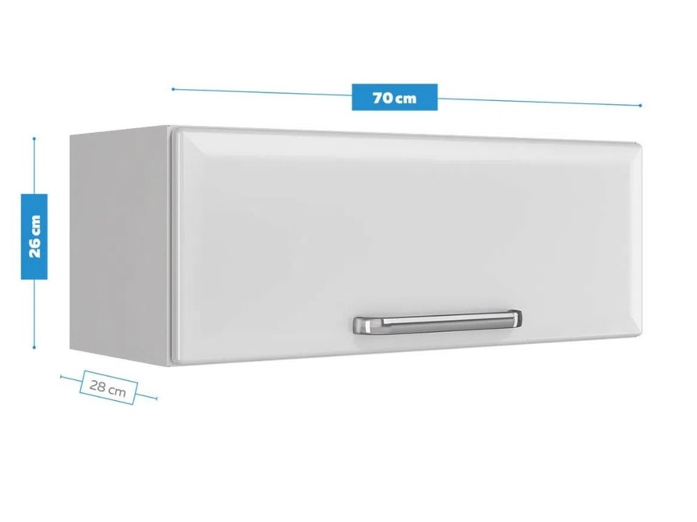 Armário de Cozinha Aéreo Geladeira Luce - Branco - Imagem 2