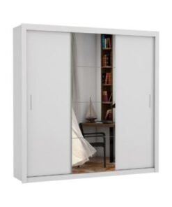 Guarda-Roupa Veneza Plus c/ espelho 3 portas e 4 gavetas - Branco