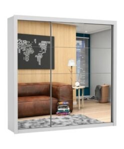 Guarda-Roupa Veneza Gold c/ espelho 3 portas e 4 gavetas - Branco