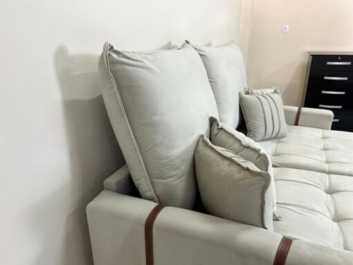 Sofá Cama Chicago Plus 1.80m - Bege Veludo - Imagem 6