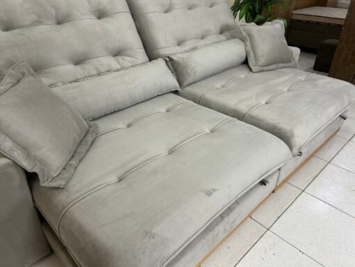 Sofá Retrátil e Reclinável Toronto 2.90m - Capuccino Veludo - Imagem 9