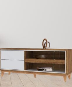Rack até 65" Leon Canela/Off White – MIRARACK