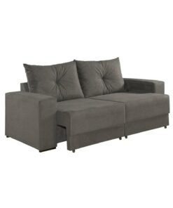 Sofá Retrátil Ambiente Cinza - KASACOMIGO ESTOFADOS