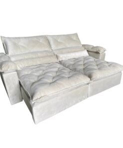 Sofá Retrátil e Reclinável Agata 240 Bege - IMPÉRIO ESTOFADOS