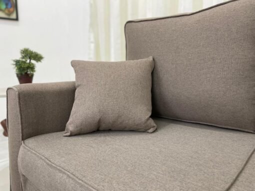 Sofá 2 lugares Slim 1.40m - Marrom Linho - Imagem 3