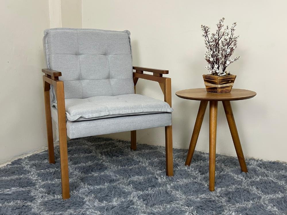 Poltrona Belissima - Cinza Linho