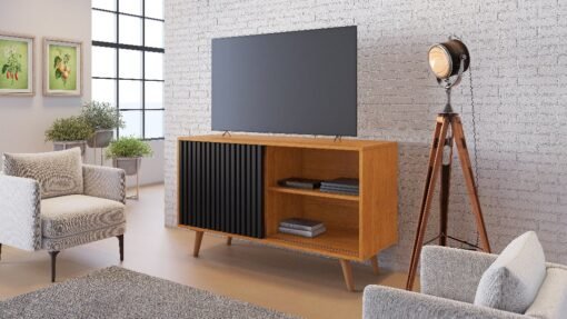 Rack Carinho 43" - Cinamomo/Preto