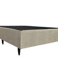 Base box Sommier camurça bege - 138x188x30