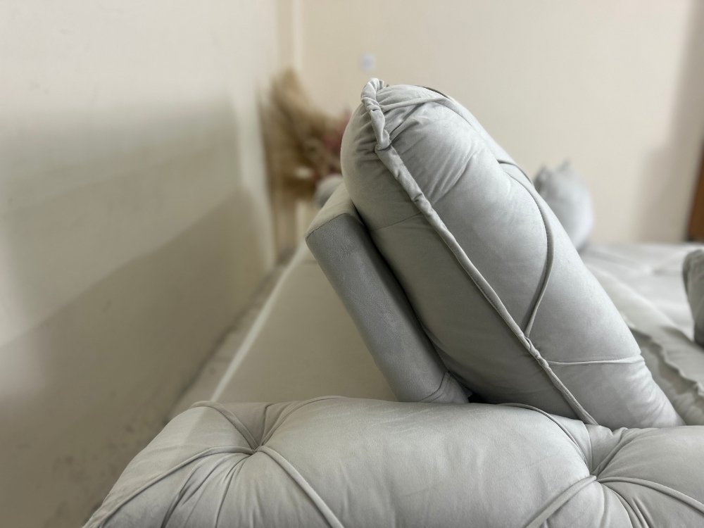 Sofá Retrátil e Reclinável Eros 2.50m - Bege Veludo - Imagem 5