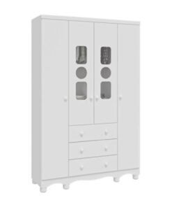 Armário Tedy 4 Portas - Branco