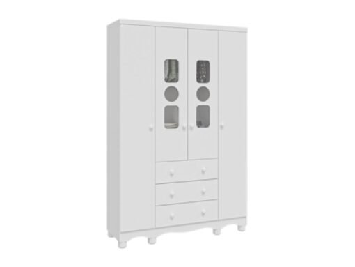 Armário Tedy 4 Portas - Branco