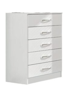 Cômoda Evidência 5 gavetas - Branco