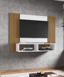Painel até 47" Navi Branco/Ripado - BECHARA