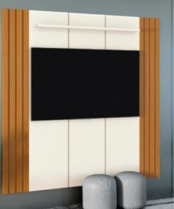 Painel Veyron 2.0 75"- Off White/Cedro