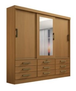 Guarda-Roupa Meridian 3 portas e 9 gavetas - Cinamomo
