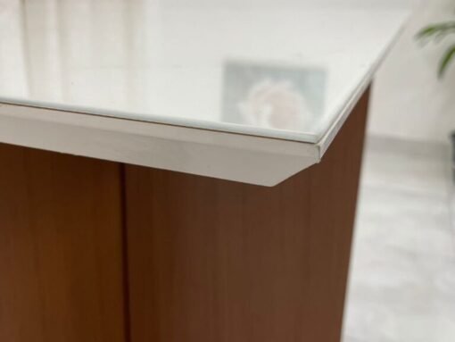 Mesa de Jantar Helo 1.20x0.90 Com 4 Cadeiras Londres - Mel/Off White/Capuccino - Imagem 2
