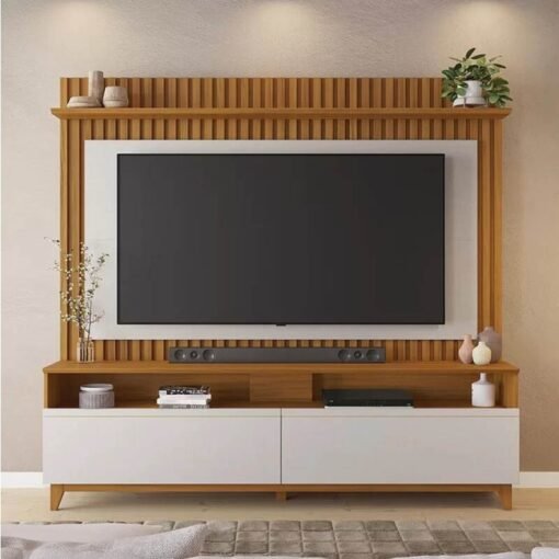 Home NT 1340 Freijó/Off Ripado TV até 65 Polegadas Larg. 1.83m - Notável
