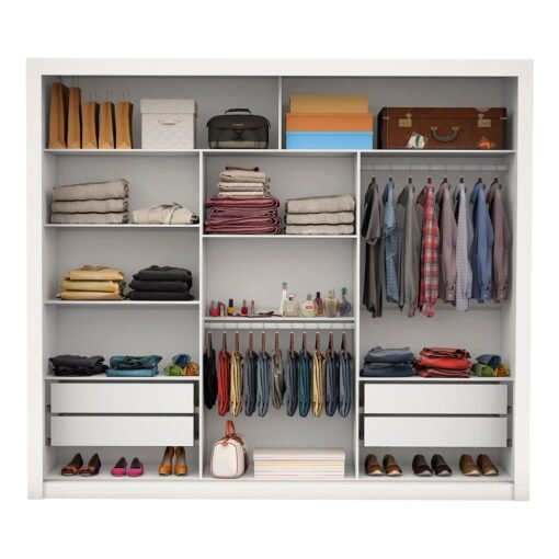 Guarda-Roupa 3 Portas Espanha Plus 2,16 m Branco - CARIOCA MÓVEIS - Imagem 3