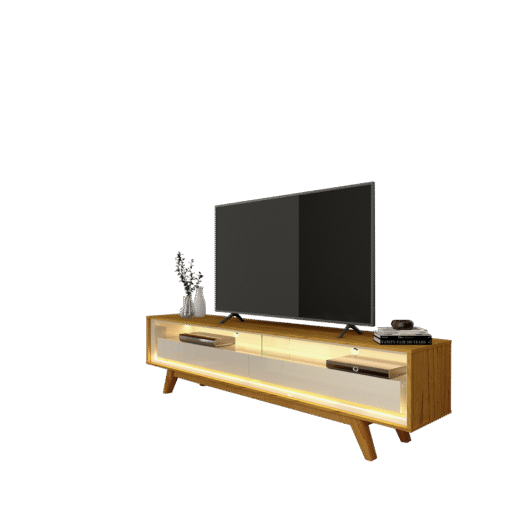 Rack até 65" Requinte 172 Naturale/Off White - GELIUS - Imagem 2