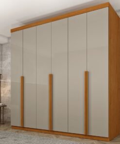 Guarda-Roupa 6 Portas Joinville 2,18 m Cinamono/Off White - TCIL