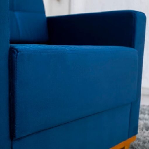 Poltrona Áustria Veludo Azul A16 - Imagem 4