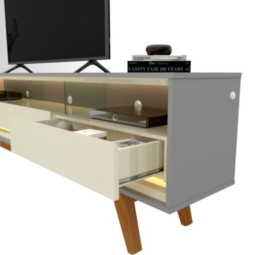 Rack até 75″ Requinte 212 Off White/Azul  – GELIUS - Imagem 3