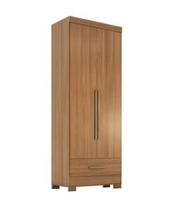 Roupeiro Solteiro Smart Plus (GR2123) Cinamomo 2 Portas 1 Gaveta C/ Pés Larg. 0.85m - Rodial Móveis