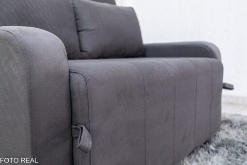 Sofá Cama Amora New Veludinho Cinza 250 Larg. 1.37m - Imagem 5