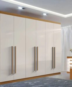 Roupeiro Casal Da Vinci Plus Cinamomo/Off 6 Portas 6 Gavetas 100% MDF Larg. 2.75m - D Doro